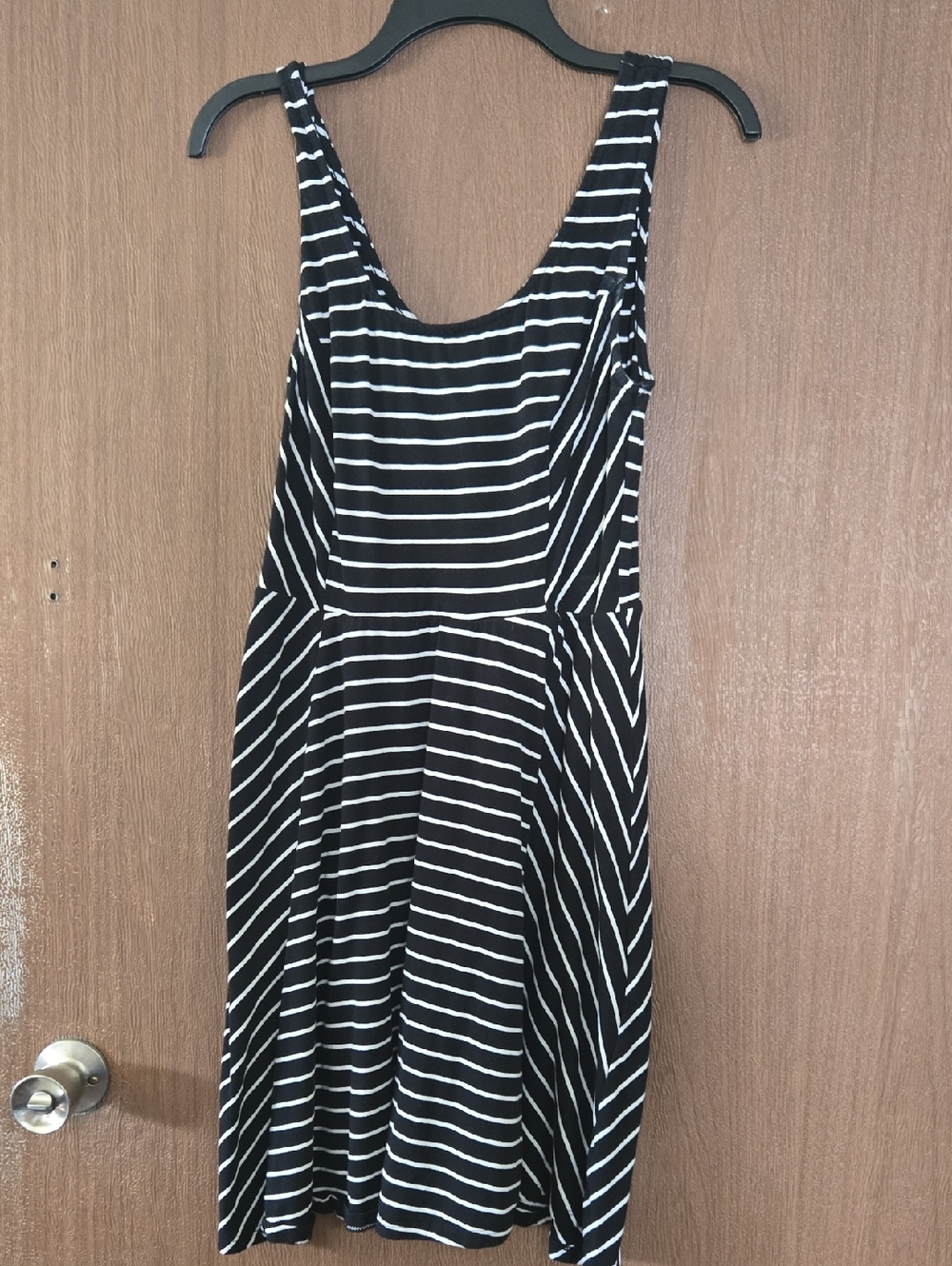Mossimo Supply Co. Black and White Striped Midi Tank Dress